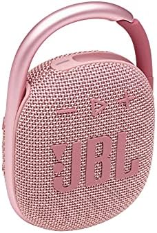 JBL Clip 4 - Portable Mini Bluetooth Speaker for home, outdoor and travel, big audio and punchy bass, integrated carabiner, IP67 waterproof and dustproof, 10 hours of playtime (Pink)