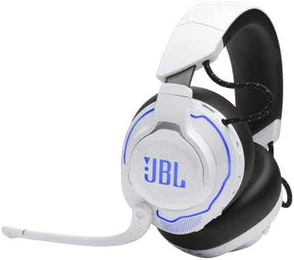 JBL Quantum 910P Wireless - Gaming Headset for Playstation (White),White/Blue, Medium
