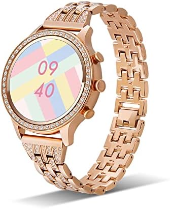 JENYNG Smart Watches for Women (Answer/Make Call) for Android iOS Phones 1.32" HD Full Touch Screen Fitness Tracker Heart Rate Sleep Monitoring AI Voice Control Pedometer Waterproof