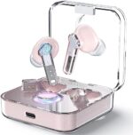JYSXHP Wireless Earbuds Bluetooth 5.3 Wireless Headphones Touch Control IPX4 Waterproof in-Ear Earphones with RGB Charging Case and Noise Cancelling for Phone Laptop Sport (Pink)