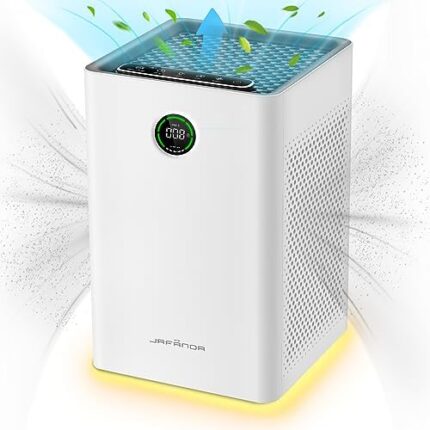 Jafända Air Purifiers for Home Large Room Up To 1190ft² H13 True HEPA Filter, Night Light and Activated Carbon Remove 99.97% Dust Smoke Odor Pollen Pets Hair Dander Allergies,Quiet Sleep Mode 23dB