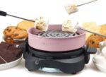 JoyMech Electric S'mores Maker Tabletop Indoor, Marshmallow Roaster Machine, Includes 4 Forks, Excellent Gift for Adults and Kids in Holidays, Birthday Parties and Christmas (Pink)