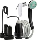 KEDSUM Portable Shower, Portable Camp Shower Pump with Rechargeable Battery, Portable Shower for Camping, Portable Outdoor Shower Head for Camping, Hiking, Traveling(+ Handheld Sprayer)