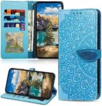 KKEIKO Case Compatible with OnePlus 9 Pro, PU Leather Wallet Case for Women Men, Magnetic Flip Cover with Card Holder for OnePlus 9 Pro, Blue