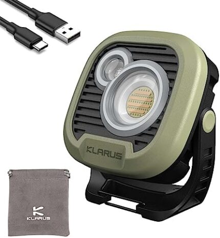 KLARUS WL3 Camping Lantern 1500LM,13500mAh Rechargeable Camping Light,Work Light with 18 Modes,Magnetic Base,Hook,IPX5 Must-Have Tools for Camping Gear, Fishing, Emergency,Power Cut