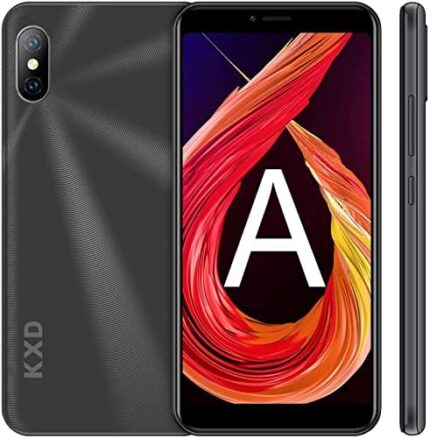 KXD Unlocked Smartphone 6A Cheap Smartphones Unlock Dual SIM - 3G Android Cell Phone Full-Screen - 1+8GB/ 64GB Extension - Face ID - 8MP+5MP Camera - Black