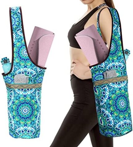 KYKU Yoga Mat Bags for Women Yoga Mat Carrier Tote, Holds More Yoga Accessories, Fits Most Size Mats