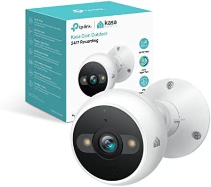 Kasa 4MP 2K Security Camera Outdoor Wired, IP65, Starlight Sensor & 98 Ft Night Vision, Motion/Person Detection, 2-Way Audio w/Siren, Cloud/SD Card Storage, Alexa &Google Assistant Compatible(KC420WS)
