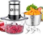 Kitchen in the box Food Processors Small Food Chopper & Mini Meat Grinder Electric Vegetable Chopper For Home Use Baby Food processor with 2 Bowls (8 Cup+8 Cup)& 2 Bi-Level Blades, 400 W, Black