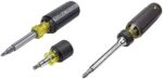 Klein Tools 80027 Screwdriver Set, 11-in-1 Multi-bit Screwdriver, 6-in-1 Stubby Screwdriver & 32305 Multi-bit Ratcheting Screwdriver, 15-in-1 Tool with Phillips, Slotted, Square
