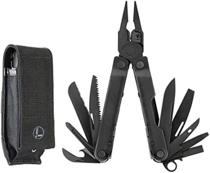 LEATHERMAN, Rebar Multitool with Premium Replaceable Wire Cutters and Saw, Black with MOLLE Sheath