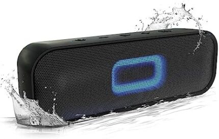 LFS Bluetooth Speakers, Portable Wireless Speaker, 20W Sound, 20H Playtime, IPX7 Waterproof Shower Speaker, Wireless Stereo Pairing Small Speaker for Home, Travel, Outdoor, Beach