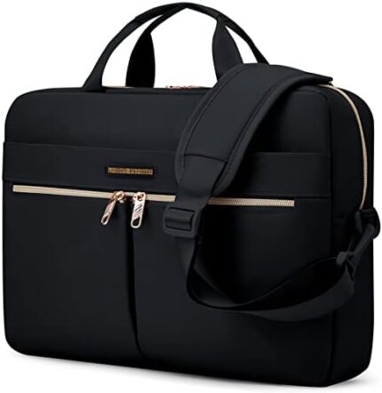 LIGHT FLIGHT 15.6/17.3 Inch Laptop Bag, Briefcase for Women, Large Laptop Case Computer Bag Office Travel Business, Nylon