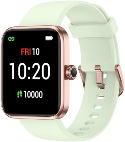 LIVIKEY Smart Watch, Fitness Tracker with Heart Rate Monitor, Blood Oxygen, Sleep Tracking, 41mm Smartwatch 5ATM Waterproof with Pedometer for Women Men Compatible with Android iPhone iOS