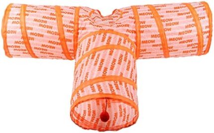 LLHGTHG Cat Tunnel，Rabbit Tunnel Toys, Pet Toys,Cat Game Tunnel with 1 Game Ball Cat Toys, Kittens, Rabbits, Hamsters, Puppies Can Be Folded to Pop Up a Variety of Styles and Colors.