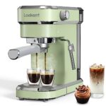 Laekerrt Espresso Machine 20 Bar Espresso Maker CMEP01 with Milk Frother Steam Wand, Retro Home Expresso Coffee Machine for Cappuccino and Latte (Green) Gift for Coffee Lovers, Mom, Friend, Family