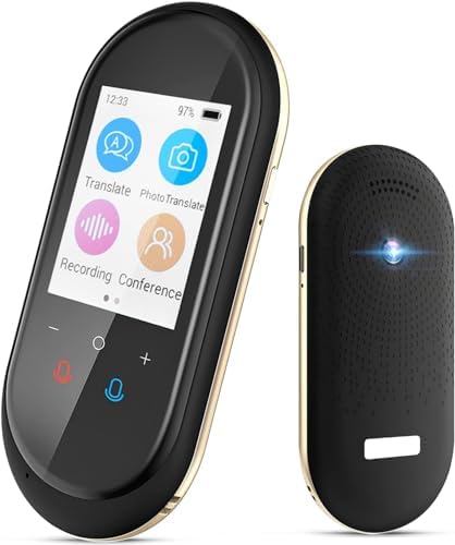 Language Translator Device Two-Way Instant Translator Device 106 Languages Support Voice & Text & Offline & Photo Translation High Accuracy Voice Translator Device for Travel Learning Business