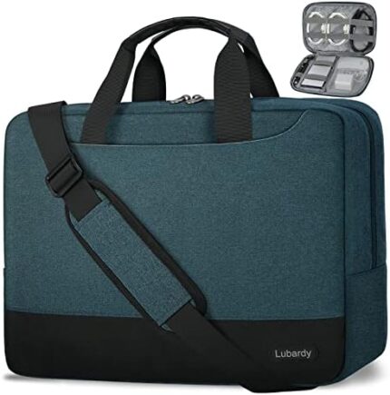 Laptop Bag 15.6 Inch for Women Men Shoulder Bag with Cable Organize Bag Waterproof Laptop Sleeve Case Business Briefcase College 14-15.6 Inch Laptop Carrier Navy