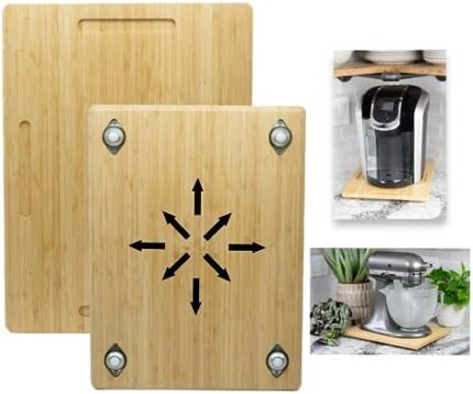 Large: Appliance Sliders for Kitchen Appliances|Swivels 360°-12x16 large kitchen appliance sliders|espresso machine slider tray|Sliding tray for kitchen appliance slider|sliding tray for coffee maker