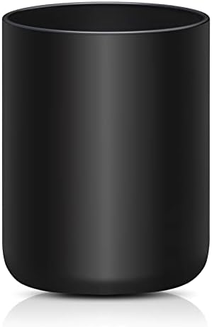 Large Utensil Holder for Kitchen Counter, Matte Black Cooking Utensils Holder For Countertop, Modern Ceramic Spatula Holder Crock, Rustic Porcelain Utensil Jar for Farmhouse Décor 5.5 * 7.2 IN