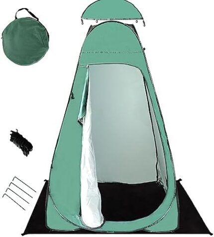 LazyWomen 76" X 47" X 47" Portable Shower for Camping Shower Tent, Pop Up Privacy Tent with Removable Rain Cove, Foldable Camping Toilets Changing Tent, for Hiking Beach Picnic Fishing