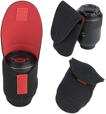 Lens Pouch Bag Lens Case Cover Sleeve 5pcs Camera Lens Storage Bag Protective Case Shockproof Pouch Set Accessory for SLR Camera Lens