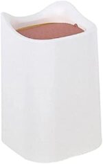 Lieber Lighting Household Trash Mini Desktop Flip Trash Can Countertop Wastebasket Garbage Sundries Storage Box Dustbin Waste Bin for Desk Car Office Kitchen School Garbage can (Color : White)
