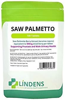 Lindens Saw Palmetto Extract 500mg 3-Pack 300 Tablets Serenoa Repens Men's Herb