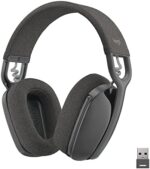 Logitech Zone Vibe 125 Wireless Headphones with Noise-Canceling Microphone, Bluetooth, USB-A Receiver; Works with Zoom, Google Voice/Meet, Mac/PC - Graphite