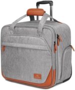 MATEIN Rolling Laptop Bag for Men Women, Large Rolling Briefcase with Wheels Fits 17 Inch Notebook, Water Resistance Computer Travel Carry on Overnight Roller Weekender Bags for Work College Business