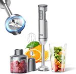 MIUI Immersion Handheld Blender - Blenders for Kitchen Hand Mixer Set, 14-Speed Stainless Steel Blade & Body Hand Stick, Hand Blender Electric With Egg Whisk, Perfect for Kitchen Mixing and Pureeing