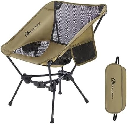 MOON LENCE Ultralight Camping Chair Backpacking Chair - The 4th Generation Portable Folding Chair - Compact, Lightweight Foldable Chairs for Hiking Mountaineering Beach