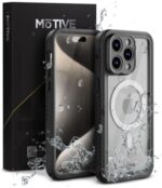 MOTIVE Waterproof Case for iPhone 15 Pro Max, Built-in Screen Protector, Compatible with MagSafe, Dustproof, Shockproof, Complete 360° Water Resistance case for iPhone 15 Pro Max 6.7" | Black
