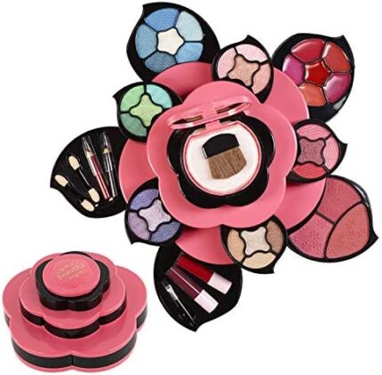 Makeup Kits for Teens - Flower Makeup Gift Set for Mothers Day, Mom, Teen Girls, Teenagers and Women - Eye Shadow Palette Makeup Expand to 3 Tiers -Variety Shade Array - Full Starter Kit for Beginners by Toysical