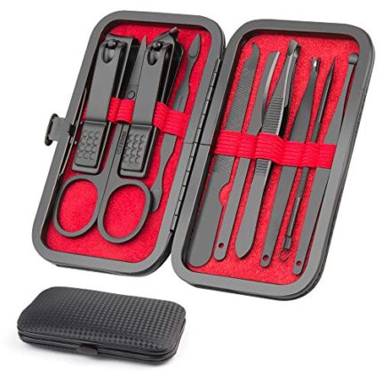 Manicure Set, Okom 10 in 1 Manicure Kit,Manicure Set Professional,Nail Clipper Set,Pedicure Set Stainless Steel Nail Kit, Nail Care Kit for Women and Men, Grooming Kit- Gift for Lover, Parents