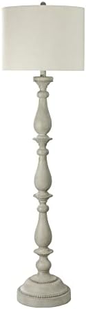 Martin Richard Fangio Lighting's 6296 61in Antique Ivory Resin Floor Lamp with Decorator Shade