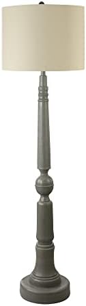 Martin Richard Fangio Lighting's 6298 61in Grey Resin Floor Lamp with Decorator Shade