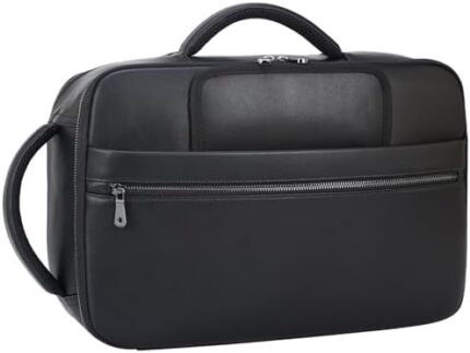 Masa Kawa Leather Convertible Briefcase Sling Backpack for Men 14" Laptop Crossbody Shoulder Business Travel Bag Work Daypack