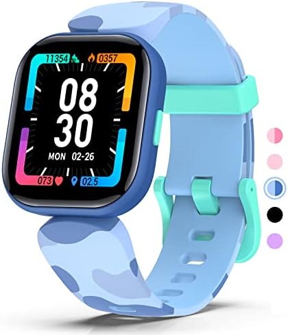 Mgaolo Kids Smart Watch for Boys Girls,Fitness Tracker with Heart Rate Sleep Monitor for Android iPhone,Waterproof DIY Watch Face Pedometer Activity Tracker