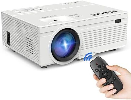 Mini Portable Projector 1080P Home Theater Video Projector - Full HD 8500 Lumens LED Movie Projector Compatible with HDMI, PS4, VGA, USB, TF, AV, Laptop, Smartphone, Small Outdoor Projector