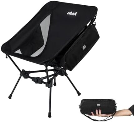 Mission Mountain UltraPort Portable Camping Chair, Lightweight Foldable Chair, Ultralight Backpacking Chair for Outdoor Camp, Hiking, Travel, Beach, and Picnic - Compact Design with Carry Bag