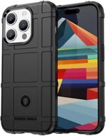Monwutong Slim Fit Case for iPhone15 Pro Max, Rugged Shield Outdoor Durable Phone Case, Military Grade Anti-Dorp Protection and Camera Lens Protection Cover for iPhone15 Pro Max,HD Black