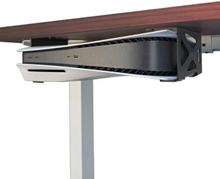 Monzlteck Under Desk Holder for PS5,Stealth Mount Compaitble with Playstation 5 Disc & Digital Edition Console