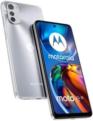 Motorola Moto E32 Dual-SIM 64GB ROM + 4GB RAM (GSM only | No CDMA) Factory Unlocked 4G/LTE Smartphone (Misty Silver) - International Version