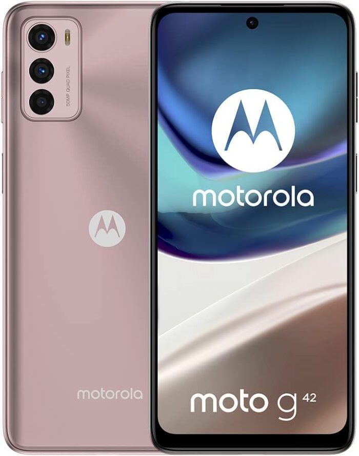 Motorola Moto G42 Dual-SIM 128GB ROM + 4GB RAM (GSM Only | No CDMA) Factory Unlocked 4G/LTE Smartphone - International Version - (Rose)