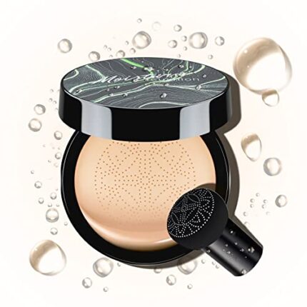 Mushroom Head Air Cushion CC Cream - BB Cream Foundation Makeup for Mature Skin Care, Moisturizing Concealer Long-Lasting, Full Coverage Foundation Self Adjusting for All Skin Types (Natural)