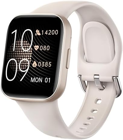 Muzaria Health and Fitness Smartwatch with 24/7 Real-time Heart Rate, Blood Oxygen, Activity Tracking, Sleep Monitoring, Call Receive/Dial Support, IP68 Waterproof, Snug Fit for Your Wrist