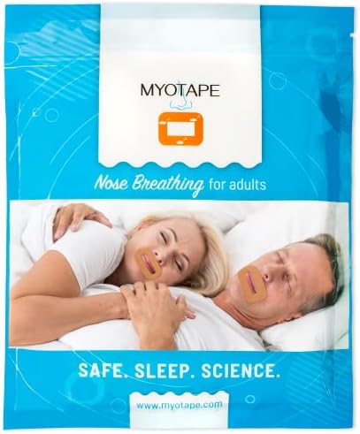MyoTape Sleep Strips by Oxygen Advantage, Restores Nasal Breathing to Improve Sleep Quality Comes in 3 Sizes S,M, L uses Elastic Tension to Gently Keep Lips Closed (Adult (Large))