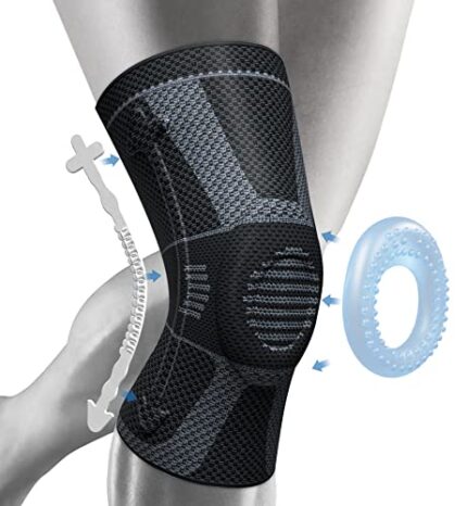 NEENCA Professional Knee Brace for Knee Pain, Compression Knee Sleeve with Patella Gel Pad & Side Stabilizers, Knee Support with Horizontal Knit Tech for Sports, Workout, Arthritis, ACL, Meniscus Tear