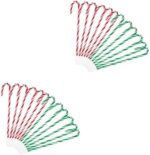 NUOBESTY 24 Pcs Christmas cane pen christmas decor candy gift Christmas Candy Cane Ballpoint Pens christmas gift stationery writing pens xmas tree pendants christmas tree pull tube gel